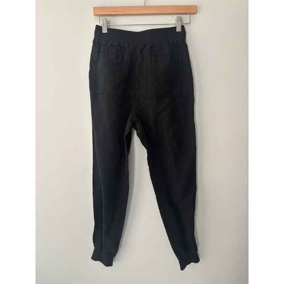 Marine Layer Women's Black Hazel Drapey Jogger Sweatpants Linen Blend Size Small - Picture 12 of 13